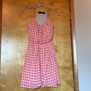 Bright Pink and Navy Blue Dress